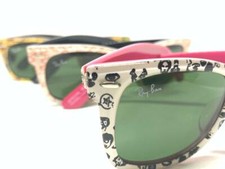 Vintage Ray Ban Wayfarer Subway New York Multi Print RB2140 Special Series 2