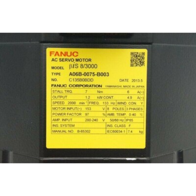 1 Stück Fanuc A06B-0075-B003 Servomotor Neu 