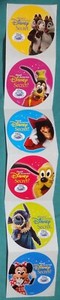DISNEY VACATION CLUB STICKERS W/CHIP N` DALE-GOOFY-HOOK-PLUTO-STITCH & MINNIE
