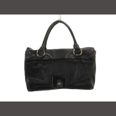 Arrogant Serpent Handbag Leather Harako Black Used 