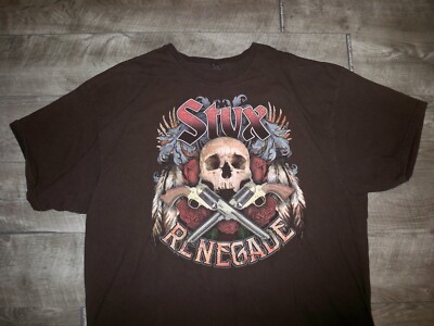 Retro Styx Renegade 2014 North American Tour Concert T-Shirt Shirt Size Xlarge