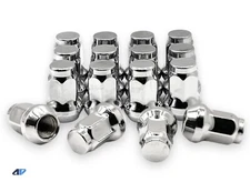 16pc ITP Chrome 10x1.25 Tapered Bulge Acorn Lug Nuts Fits Honda, Yamaha, Suzuki