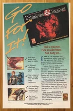1992 The New Dungeons & Dragons Game Vintage Print Ad/Poster AD&D RPG Promo Art