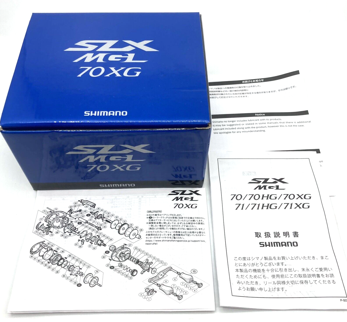 Shimano 19 SLX MGL 70XG Right Handed Baitcasting Reel In Box From