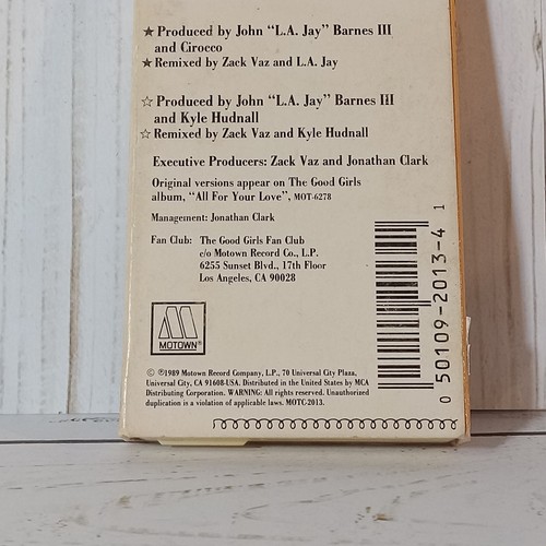 The Good Girls Cassette Single - 2 Songs 1989 Motown Records R&B SHIPS FREE - Foto 7 di 7