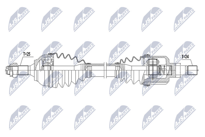 Arbre de transmission Opel Crossland X pour supprimer les vibrations au volant