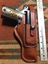 Leather Field Holster w Mag Pouch FIT Colt RIA Kimber Ruger ATI Taurus M 1911