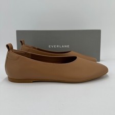 Everlane The Italian Leather Day Glove Flats in Caramel size 6.5 Women's Career