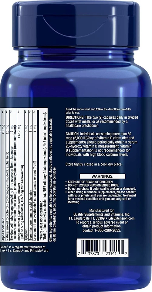 Suplemento multivitamínico y mineral de alta potencia Life Extension dos por día paquete de 2 Foto 2 de 4