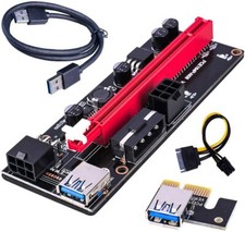 VER009S PCI-E Riser Card PCIe 1x to 16x USB 3.0 Data Cable Bitcoin Mining Set