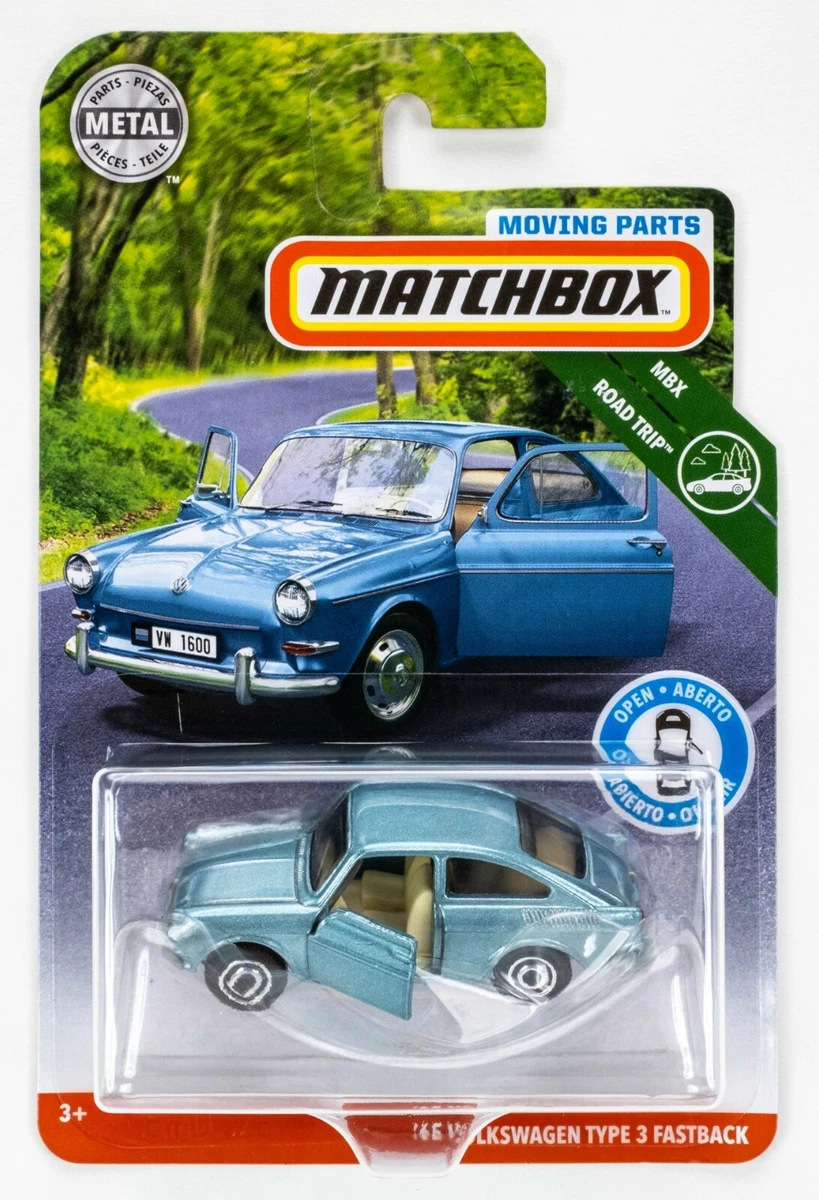 2019 Matchbox Moving Parts GBH30 65 Volkswagen Type 3 Fastback BLUE FSC