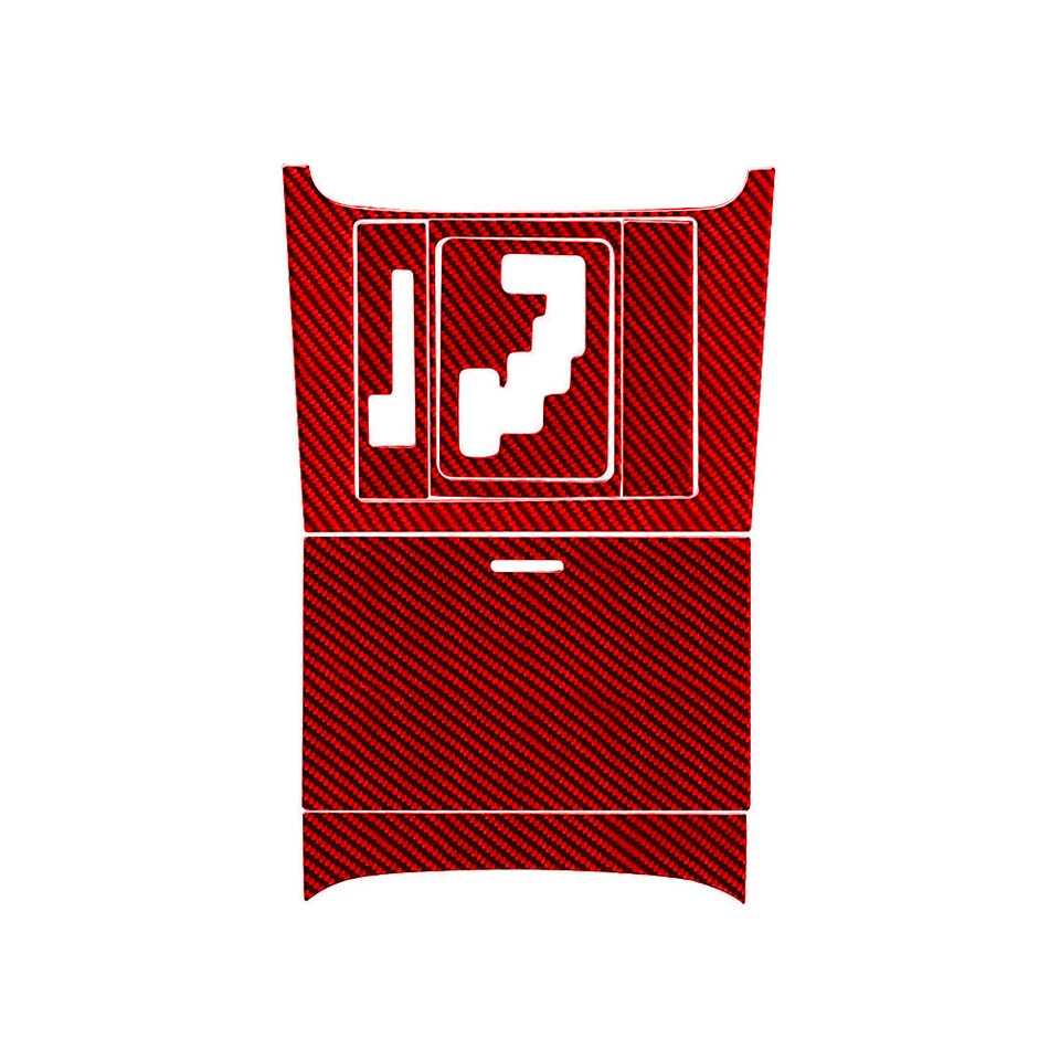 7Pcs For Mazda CX-9 2010-15 Red Carbon Fiber Interior Gear Shift Kit Cover Trim - Image 2 of 4