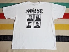 Y2k 2000s Anvil NOI!SE Street Punk Tacoma WA Band Rock White Tee T-Shirt 2XL