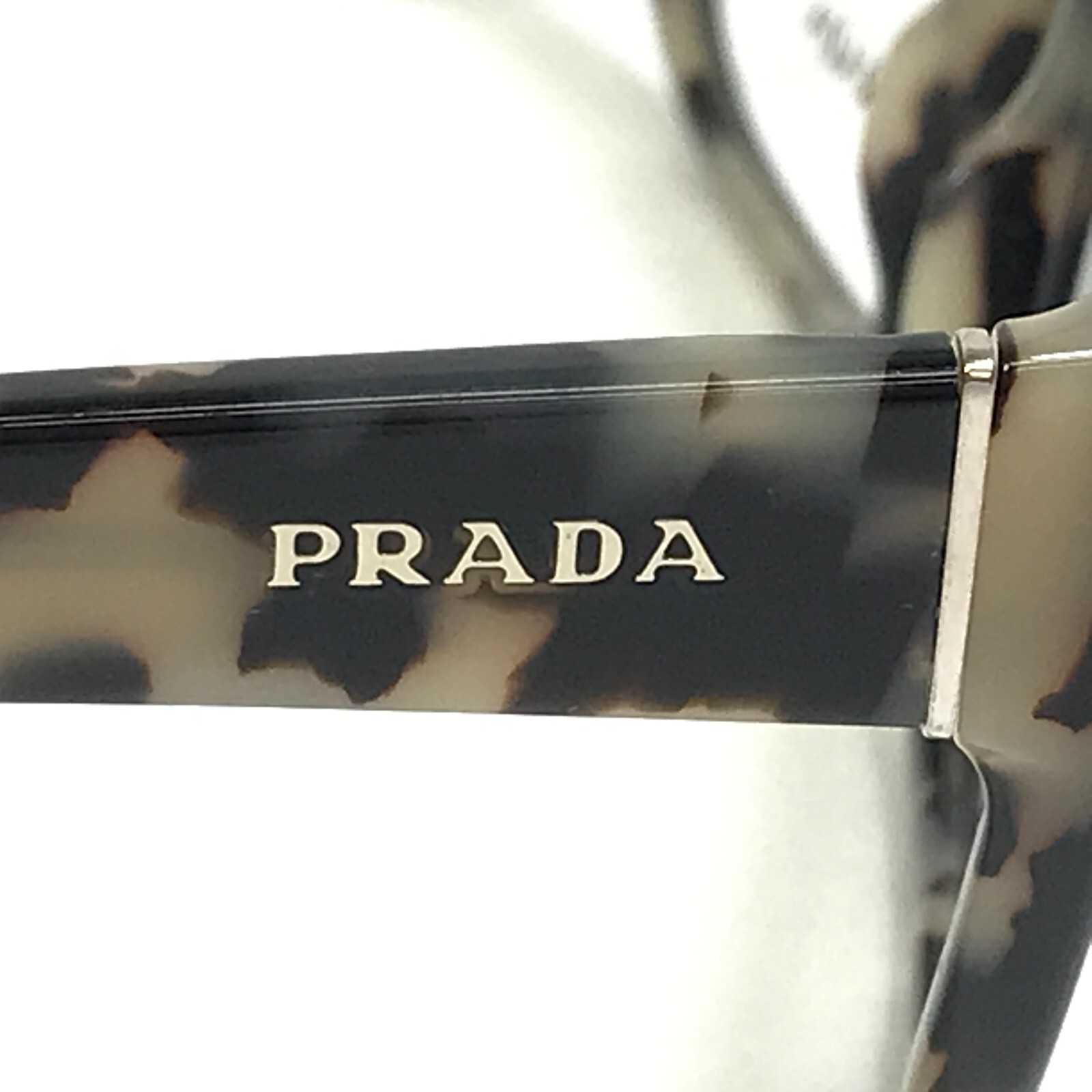 PRADA Eyeglasses Frames VPR 18O ROK-1O1 Black Gray Tortoise Cat Eye 54-18-135 thumbnail 4