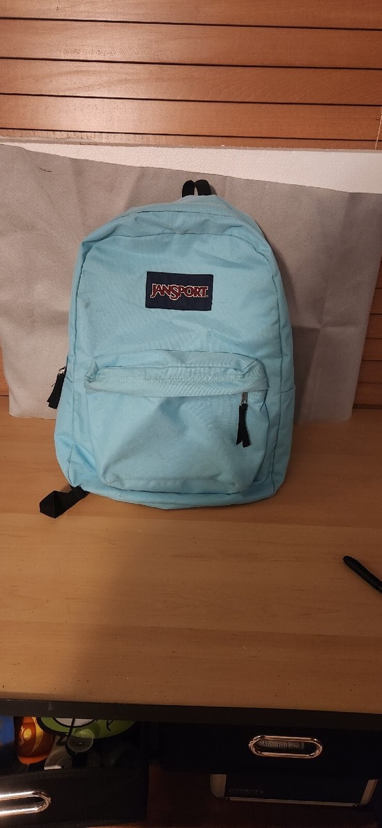 JanSport Cerulean Blue Superbreak Backpack Two Pocket School