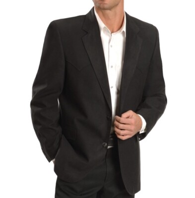 NWD CIRCLE S Men s MICROSUEDE SPORTCOAT Black Size 42R