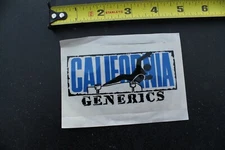 California Generics Skateboard Products Clear 80's OG Z31A Skateboarding STICKER