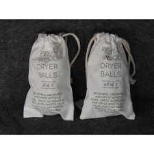 Felted Wool Dryer Balls White Reusable Unscented No Dyes Set Of 4 Dry Faster 