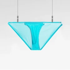 Fashion ADANNU Men Underwear High Fork Sexy Breathable Transparent Pouch Briefs