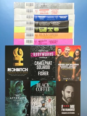 * IBIZA 2017 - 2019 * 21 Party Armbänder + 21 Flyer HI Space (Montag - Sonntag)