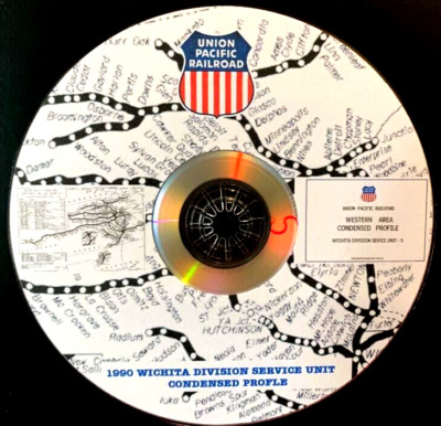 Union Pacific 1990 Wichita Division - 5 komprimierte Profil-PDF-Seiten auf DVD