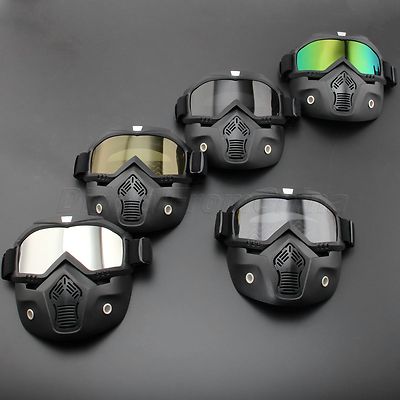detachable mask motorcycle helmet Sport Detachable Modular Motorcycle Helmet Goggles Mouth Filter Face Mask  Shield