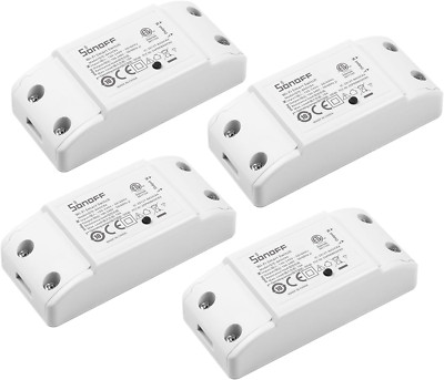 SONOFF BASICR4 Alexa Wlan Lichtschalter 4 Stück, Smart Wifi Schalter Relais Modu