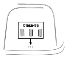 1967-72 Chevy Pickup Molding Drip Rail 7-Pieces New Dii