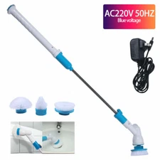 Electric Scrubtastic Rechargeable Cordless Spin Scrubber 3 Head Cleaning Mop HOT