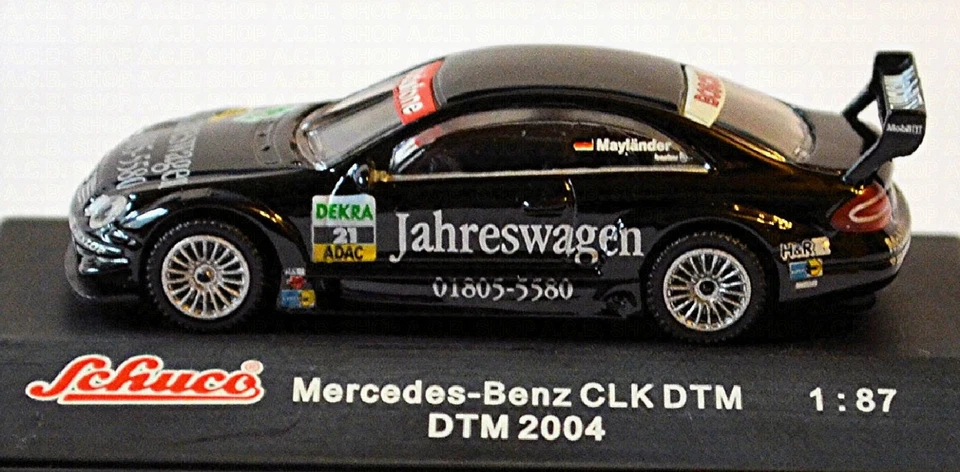 Mercedes Benz CLK DTM 2004 Amg-Mercedes Mayländer #21 Nero 1:87 Schuco 21908 - Immagine 3 di 4