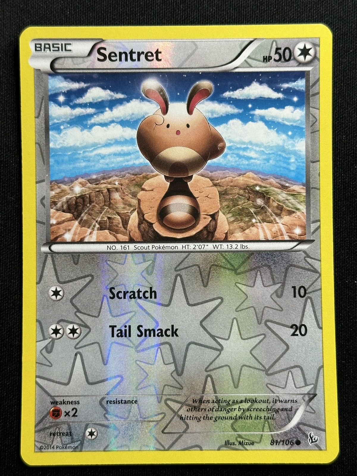 Sentret Reverse Holo XY - Flashfire 81/106 LP-NM Pokémon Card