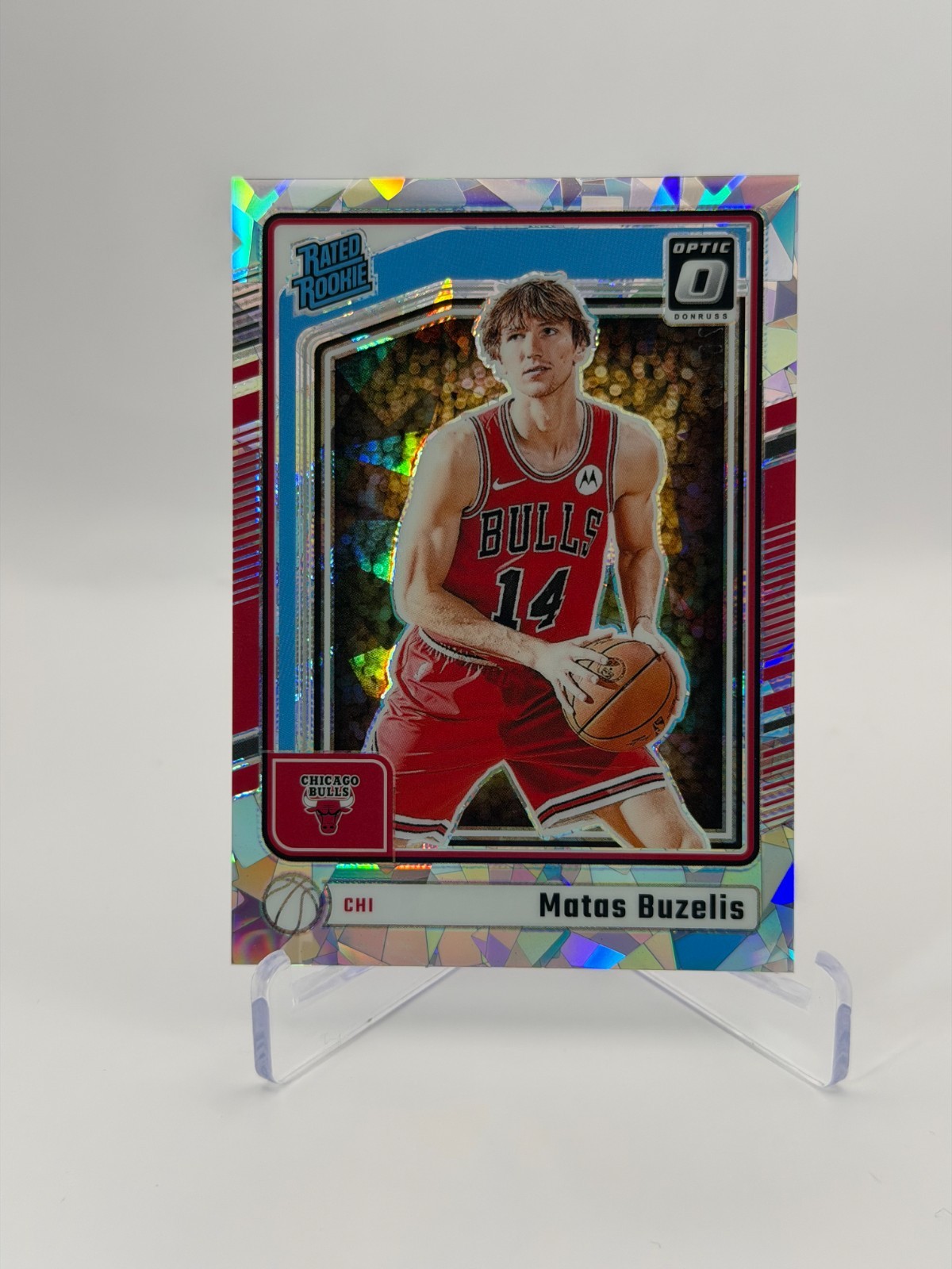 2024-25 Donruss Optic Matas Buzelis Rated Rookie Cracked Ice  /25 Bulls #271 SSP
