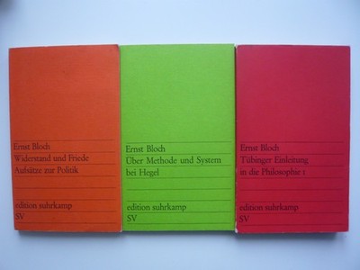 Ernst Bloch - Tübinger  + Widerstand + Hegel  Suhrkamp  3 Bücher