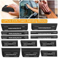 12PCS Wet Dry Flexible EVA Foam Sanding Block Kit for Auto Body Wood Paint Prep