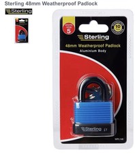 Sterling 48mm Aluminium Weatherproof Padlock Blue WPL148 Brand New Box Sealed