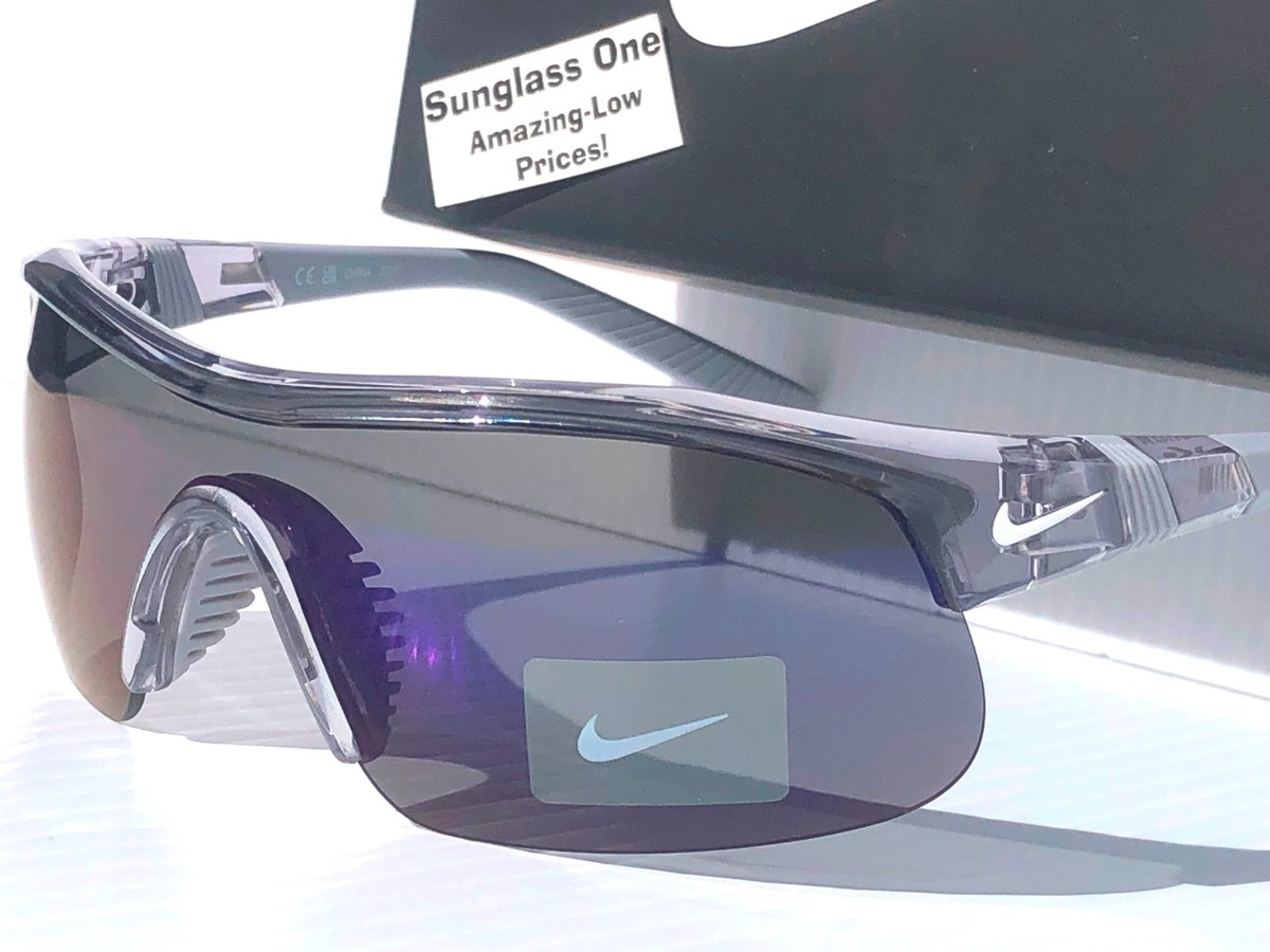 NIKE SHOW X1 Wolf Grey UV PROTECTIVE Blue Mirror Lens Sunglass DX