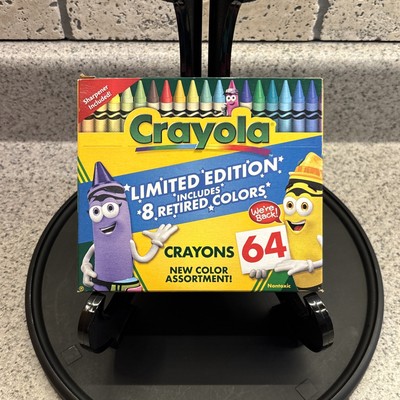 New Limited Edition 64 Pack W/ Retired Colors-Crayola Crayons