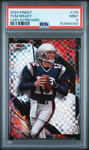 2024 TOPPS FINEST CHECKERBOARD #135 TOM BRADY PSA 9