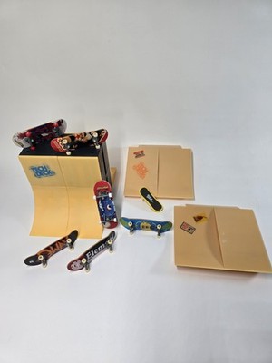 Tech Deck Lot 6 Boards & Ramps Marvel Spiderman Tony Hawk Skateboard Fingerboard