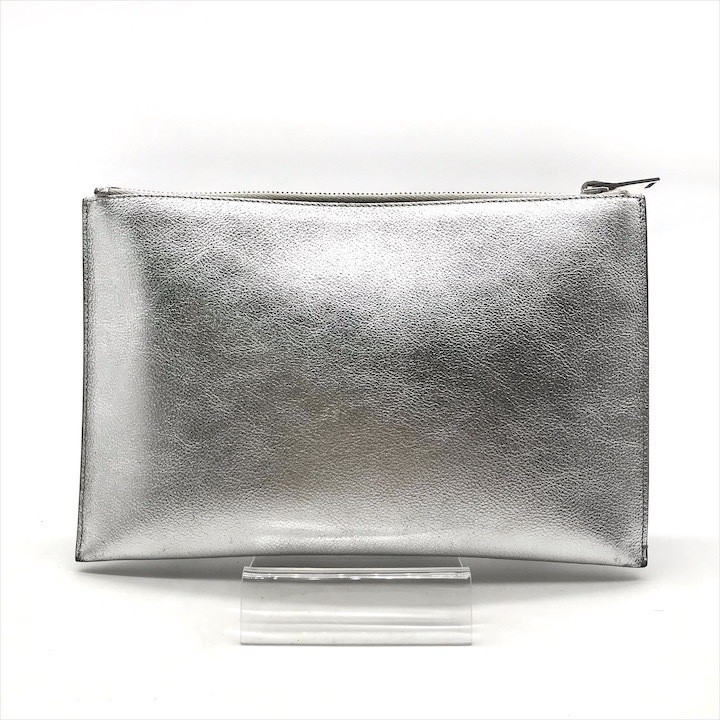 Pochette pochette YSL Saint Laurent pelle metallizzata stella patchwork autentica