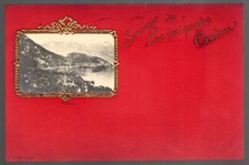 SWITZERLAND Vitznau Postcard 1900s Embossed Lake Lucerne