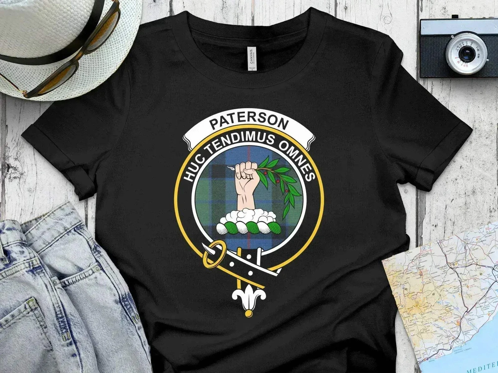 Clan Paterson Crest Tartan T-Shirt & Sweatshirt