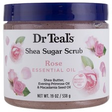 3 Pack Dr Teal's Shea Sugar Body Scrub, Rose, 19 oz