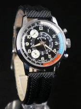 Vintage Endura Telemeter Chronograph Watch With Stopwatch 