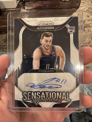 ALEX KARABAN 2025-26 Prizm FOTL WHITE LAZER /99 Sensational Signatures AUTO