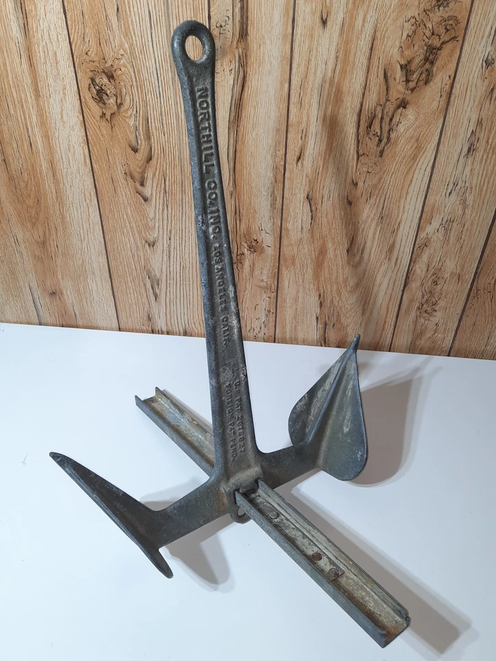 vintage NORTHILL hidroavião dobrável barco âncora tipo 6-R Fluke Los Angeles - Imagem 2 de 4