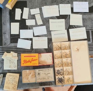 Lot Aiguilles Montre Vintage Aiguilla Universo Swiss Watch Hands Parts