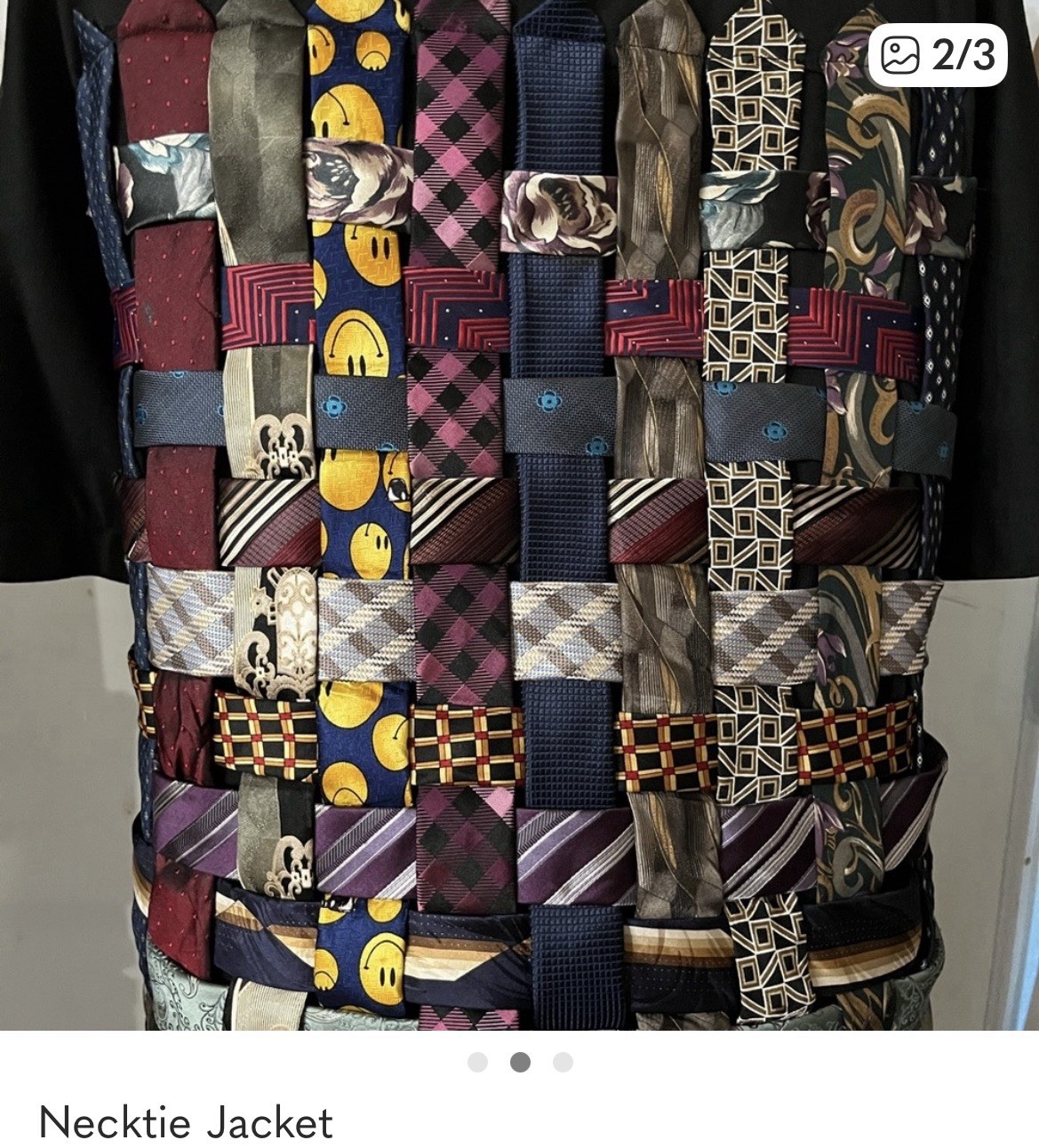 Upcycled Patchwork Short Sleeve Button Jacket Wom… - image 2