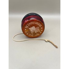 Vtg 1976 USA Bicentennial Yo-Yo Red White Blue Patriotic Plastic Toy 1776-1976