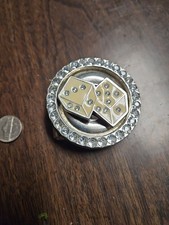 Dice Rhinestone Bling Spinner Belt Buckle Unisex Funny And Cool